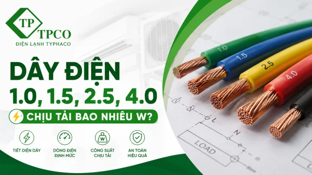 Dây Điện 1.0, 1.5, 2.5, 4.0 Chịu Tải Bao Nhiêu W?