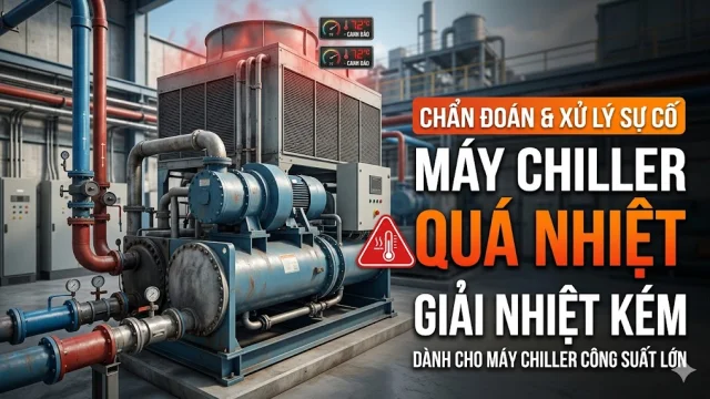 Chẩn đoán và Xử lý Sự Cố Máy Chiller Công Suất Lớn Không Giải Nhiệt Hiệu Quả Hoặc Quá Nhiệt