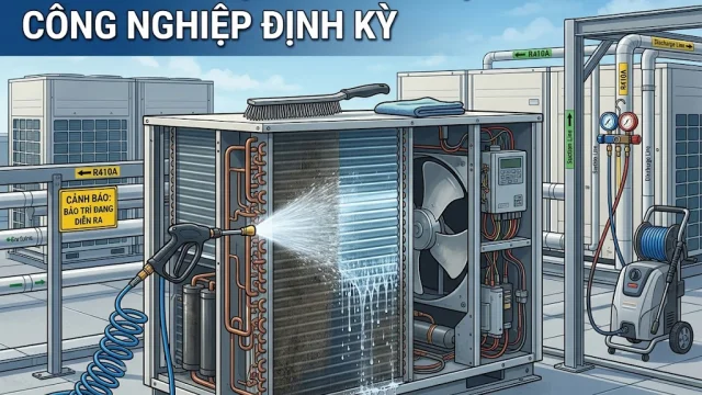 Quy Trình Vệ Sinh Máy Lạnh VRV VRF Công Nghiệp Định Kỳ Chuẩn Kỹ Thuật