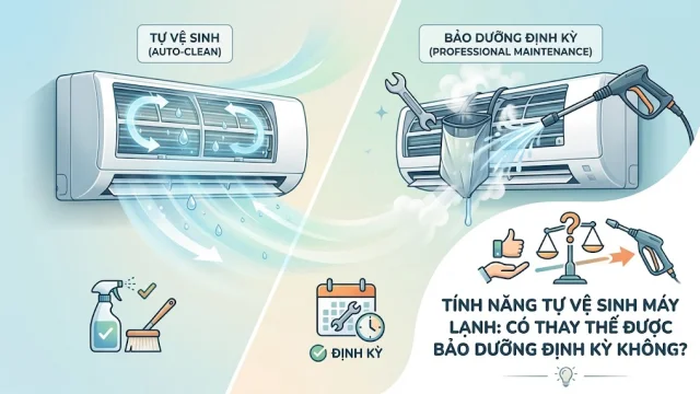 Tính Năng Tự Vệ Sinh Máy Lạnh: Có Thay Thế Được Bảo Dưỡng Định Kỳ Không?