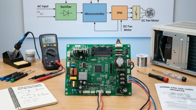 Tìm Hiểu Sơ Đồ Và Cách Sửa Board Mạch Máy Lạnh Inverter Chuẩn Cho Người Không Chuyên