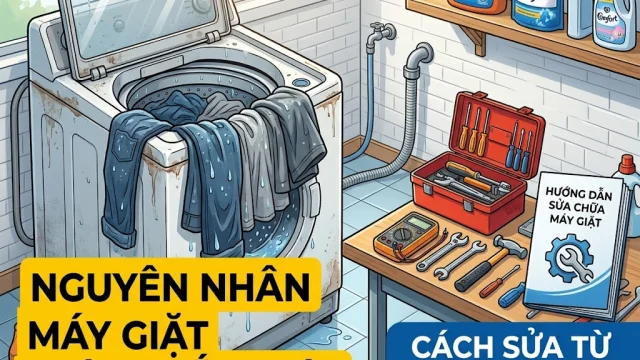 Nguyên Nhân Máy Giặt Không Vắt Khô Quần Áo Và Cách Sửa Từ Kỹ Thuật Viên