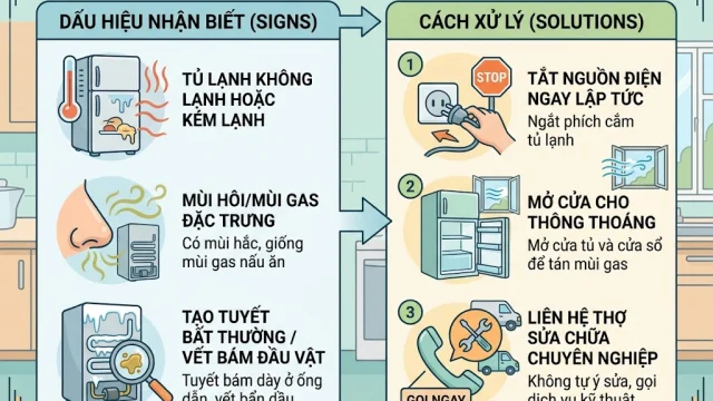 Dấu Hiệu Tủ Lạnh Bị Xì Gas Và Cách Xử Lý Hiệu Quả