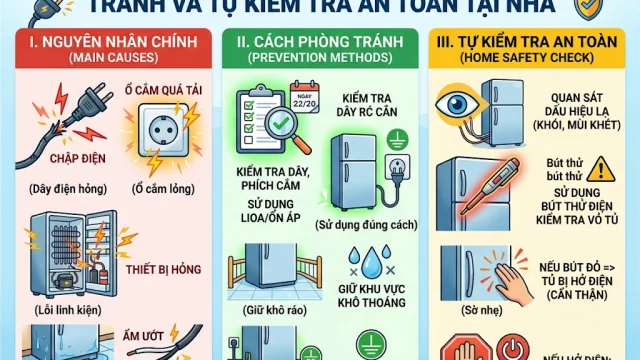 Tủ Lạnh Bị Hở Điện: Nguyên Nhân, Cách Phòng Tránh và Tự Kiểm Tra An Toàn Tại Nhà