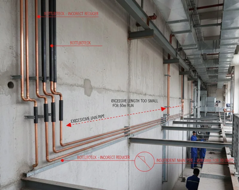 Cách tính toán và lựa chọn ống đồng cho hệ thống máy lạnh VRV/VRF công suất lớn.