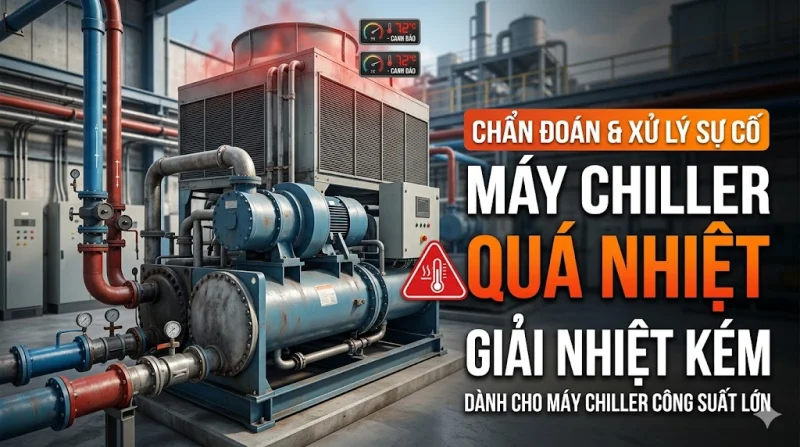 Chẩn đoán và Xử lý Sự Cố Máy Chiller Công Suất Lớn Không Giải Nhiệt Hiệu Quả Hoặc Quá Nhiệt