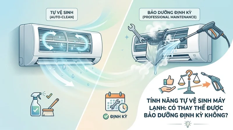 Tính Năng Tự Vệ Sinh Máy Lạnh: Có Thay Thế Được Bảo Dưỡng Định Kỳ Không?