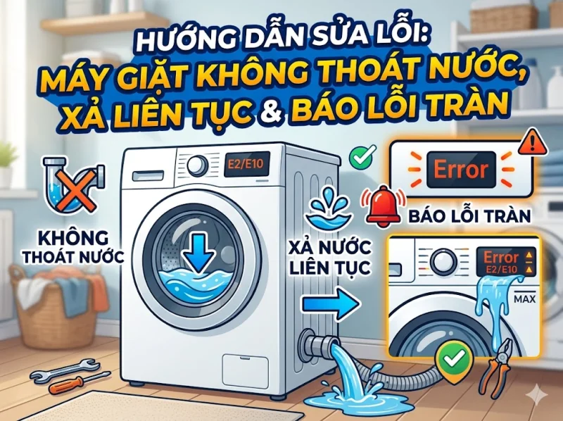 Máy Giặt Bị Rò Rỉ Nước: Tổng Hợp Các Vị Trí Hay Gặp Và Cách Khắc Phục Tại Nhà