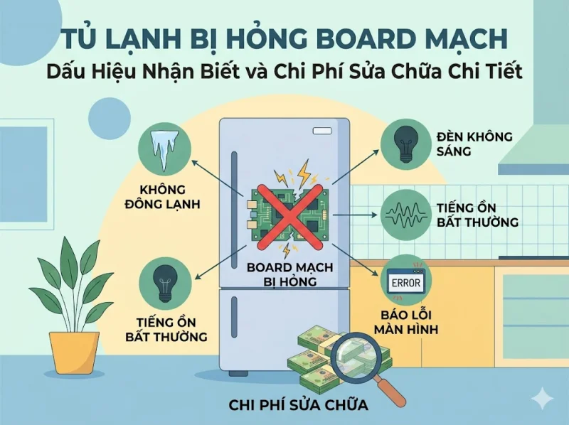 Tủ Lạnh Bị Hỏng Board Mạch: Dấu Hiệu Nhận Biết và Chi Phí Sửa Chữa Chi Tiết